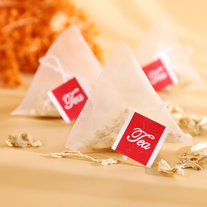 Ginger Tea Bags, 50 Teabags, 2g/bag - Premium Ginger Root Tea Bag - Warm & Spicy - Non-GMO - Caffeine-free - Support Digestion & Boost Immunity