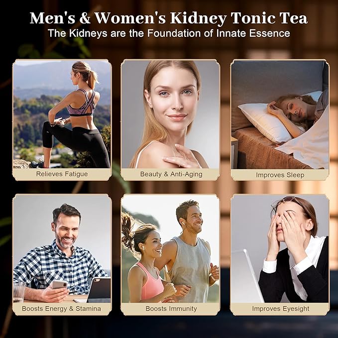 Ginseng Five Treasures Tea Kidney Tea - Ginseng & Mulberry Herbal Teas Natural Chinese Red Date Kidney Cleanse Detox Teas Bag for Men Women, te de riñon Saludable Organica (1 Bag(25PC))